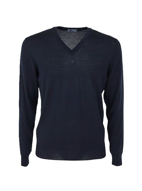 Pullover scollo a V Druhmor blu scuro navy Drumohr | D0D48100001790 BLU